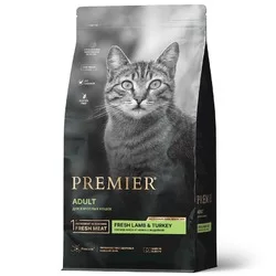 Premier Cat Lamb & Turkey Adult сухой корм для взрослых кошек, свежее мясо ягненка с индейкой - 2 кг